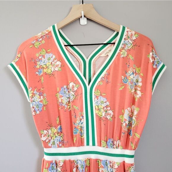 Matilda Jane Lets Go Together At Ease Maxi Dress Coral Floral Tropical … - Picture 3 of 5